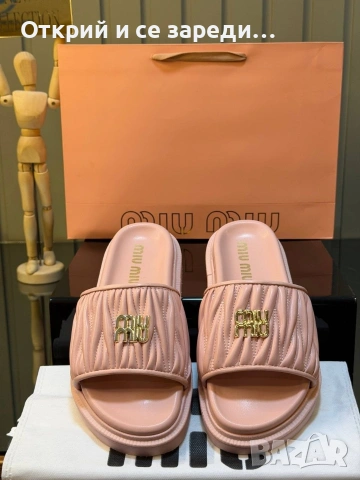 Дамски чехли Miu Miu , снимка 4 - Чехли - 54398927