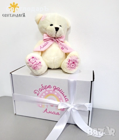 Плюшено мече за бебенце / Персонализирано по ваша идея, снимка 10 - Плюшени играчки - 53272883