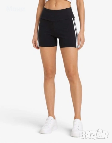 ADIDAS Adicolor 3-Stripes 1/4 Leggings Black    Дамският клин Adidas 3-Stripes Leggings в черен цвят, снимка 2 - Къси панталони и бермуди - 54857359
