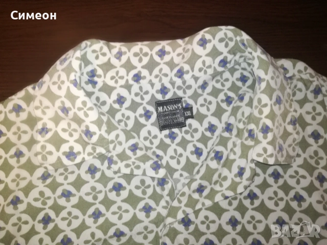 MASON'S - Мъжка Риза Къс Ръкав, снимка 3 - Ризи - 55302667