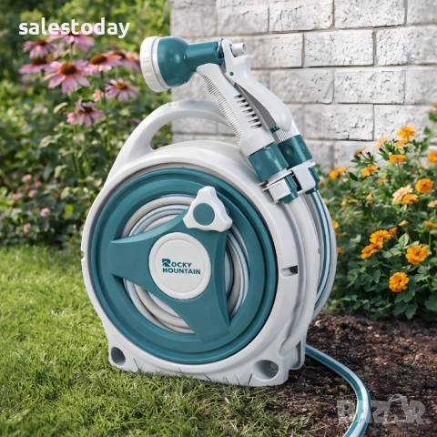 Градински Маркуч + накрайник тип пистолет за поливане,  15 Метра 