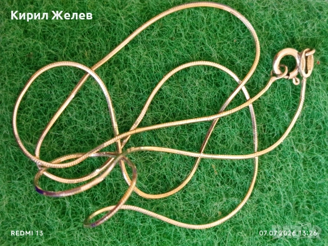Сребърно колие нежно финно Арт бижу 37430, снимка 4 - Колиета, медальони, синджири - 55186578