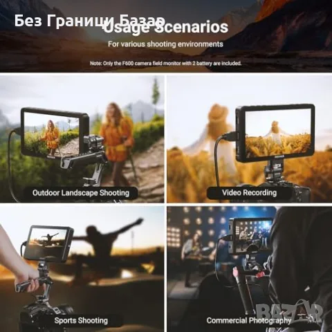 Нов NEEWER F600 7'' полеви монитор 2400 nits, 7 инча, 4K HDMI, 3D LUT, тъч екран, снимка 9 - Чанти, стативи, аксесоари - 55583739