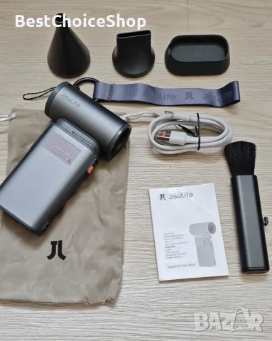 Преносим турбо вентилатор батерия 9000mAh LED дисплей, метален корпус с аксесоари, снимка 2 - Друга електроника - 55068863