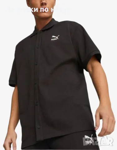 PUMA Classics Pique Shirt Black Мъжка Тениска👕Мъжка Блуза С Къс Ръкав Код P2824
