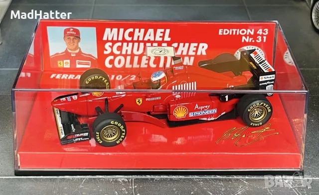 F1 Ferrari F310/2 1996 Schumacher / Ф1 Ферари Ф310/2 Шумахер - 1/43 - Minichamps, снимка 10 - Колекции - 55363052