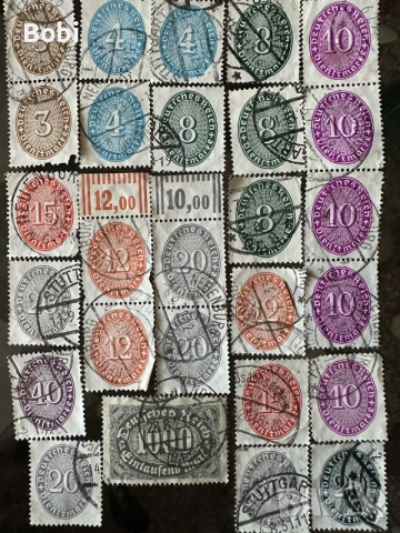 Немски лот пощенски марки 1919-1923г