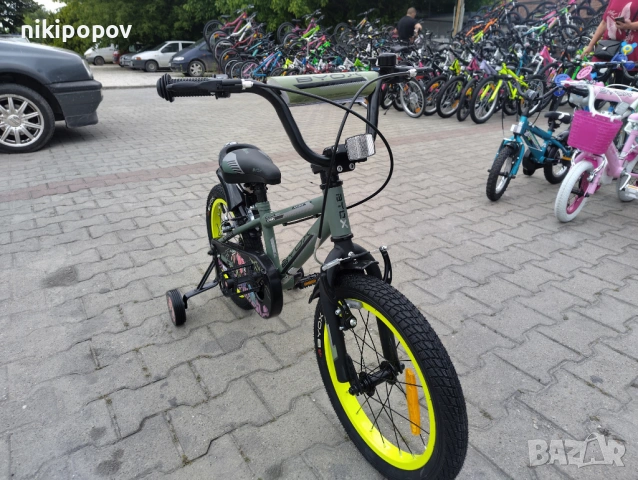 X Детски велосипед 16" MONSTER зелен, снимка 4 - Велосипеди - 54395120