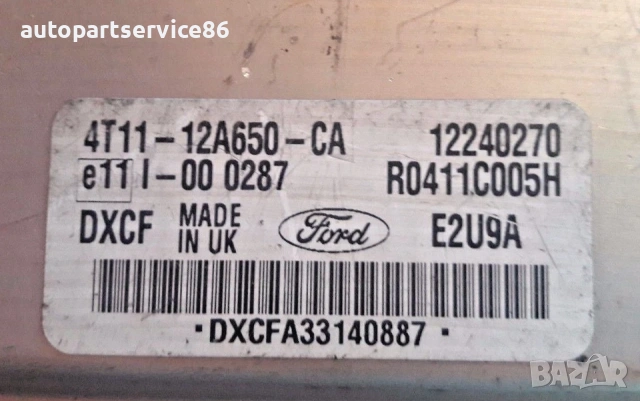 Електронен блок за управление ECU за Ford Transit Connect 1.8 TDCi (4T11-12A650-CA / 12240270), снимка 3 - Части - 55067966