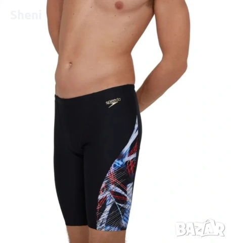 НОВ мъжки бански Speedo Allover Digi V Panel Jammer, Размер 32 (М), снимка 6 - Спортни дрехи, екипи - 54794263