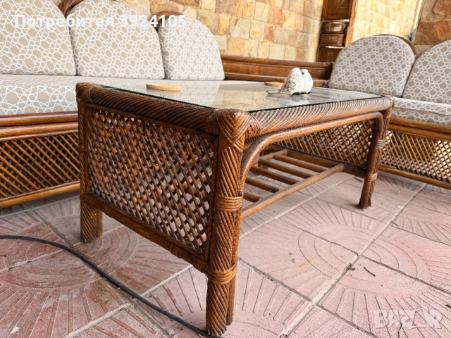 Комплект ЕСТЕСТВЕН РАТАН, снимка 10 - Дивани и мека мебел - 54196323