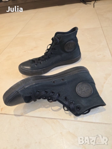 Маратонки Converse Chuck Taylor All Star Hi Total Black, снимка 3 - Маратонки - 54246243