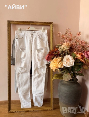 Дамски маркови  дънки и топ, снимка 6 - Дънки - 50861125