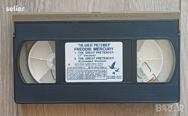 Freddie Mercury ‎– The Great Pretender Оригинална касета VHS Издание 🇬🇧 UK 1987г Състояние:VG+ Цен, снимка 3 - Други жанрове - 55001610