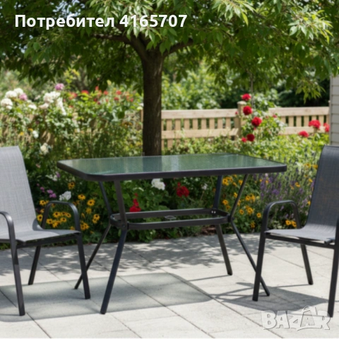 Елегантна правоъгълна маса – стъклен плот, модерен и устойчив дизайн, снимка 2 - Маси - 54068588