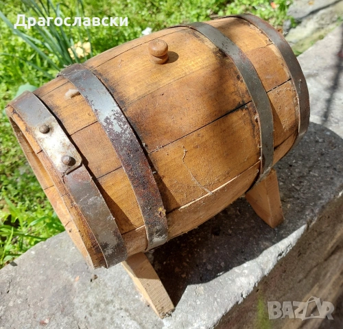 стара дървена фигура дърворезба дървено магаре с буре, бъчва, бутилка, снимка 16 - Статуетки - 28884142