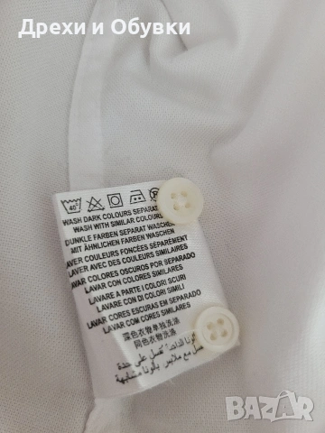 Бяла риза памучна материя GANT , снимка 4 - Ризи - 54206846