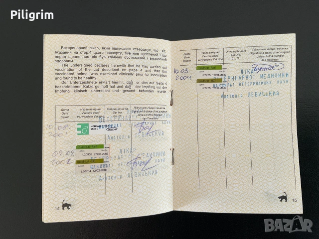 Международен ветеринарен паспорт на Украйна за домашни любимци., снимка 5 - Антикварни и старинни предмети - 55172150