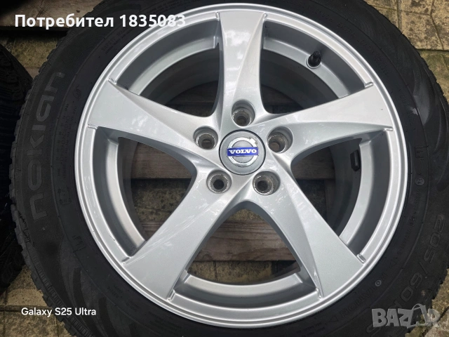 Лети джанти 16ки 5х108 Volvo + зимни гуми 205/60/16, снимка 6 - Гуми и джанти - 54821600