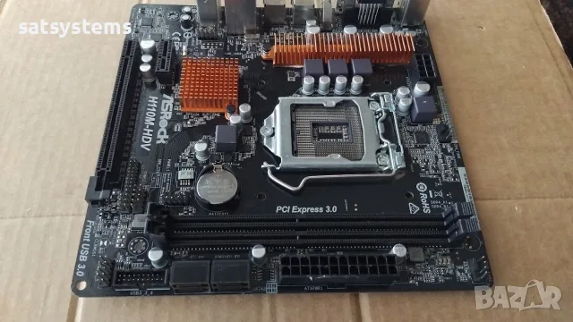Дънна платка ASRock H110M-HDV R3.0 Socket LGA1151, снимка 3 - Дънни платки - 55345135