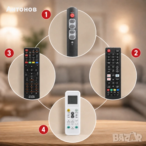 Универсално дистанционно за климатик или телевизор (LCD/LED/Smart TV) - съвместимо с много модели