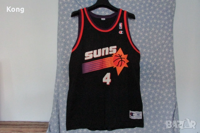 Баскетбол винтидж потник Champion Phoenix Suns Michael Finley NBA Adidas Iversen Адидас НБА, снимка 6 - Баскетбол - 55000700