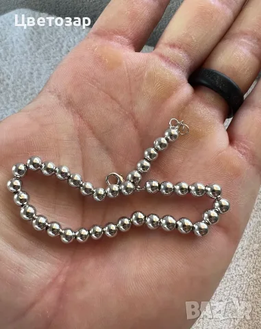 Ръчно направена гривна Sfere d’oro - 3.5g. - 18Kt - бяло злато, снимка 10 - Гривни - 55531868