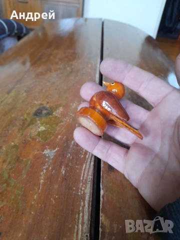 Стара дървена фигурка пиле, снимка 5 - Други ценни предмети - 54127496