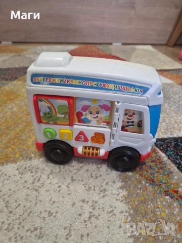 Автобус Fisher price / Фишър прайс, снимка 2 - Коли, камиони, мотори, писти - 54989082