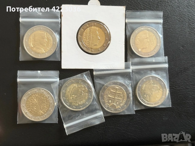 Евромонети от 2€ и 1€ Словения Словакия Андора Естония Монако Люксембург и още, снимка 5 - Нумизматика и бонистика - 54265988