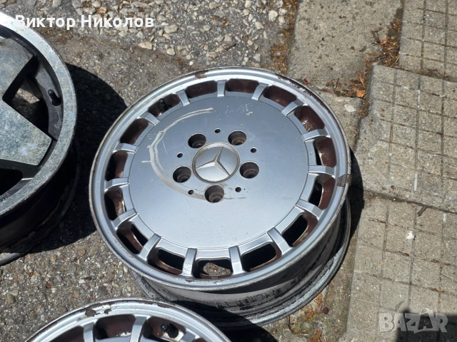 Лети джанти за Mercedes 15" 5x112 (W201 / W124) - 6Jx15 ET49 и Резервна гума патерица за 155/70/R17 , снимка 8 - Гуми и джанти - 55089729