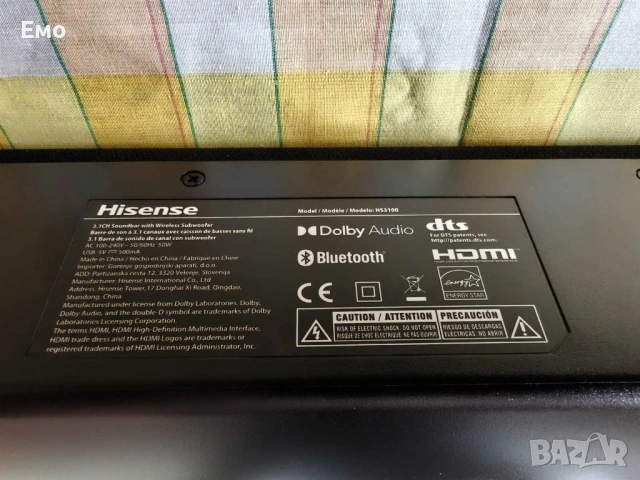 Hisense HS3100 3.1 Soundbar, снимка 3 - Аудиосистеми - 54517088