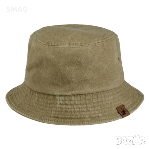 Мъжка bucket шапка памучна тъмнозелена_1235279, снимка 2 - Шапки - 54923338