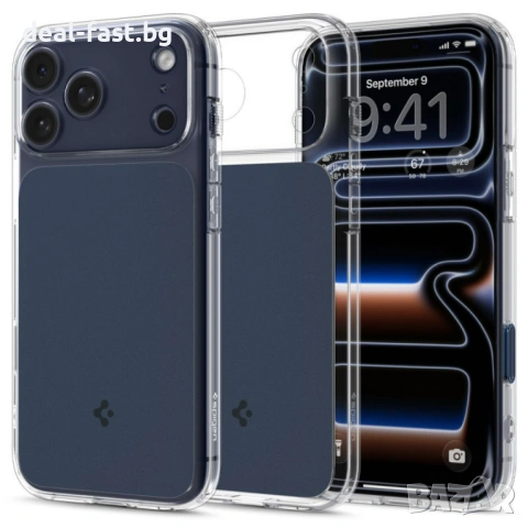 Твърд калъф Spigen Ultra Hybrid T с MagSafe за iPhone 17 Pro / 17 Pro Max / Матово син / Оригинал