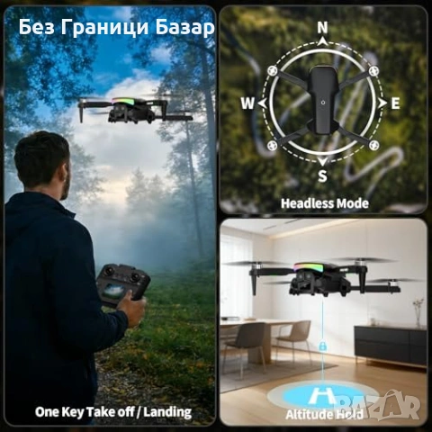 Нов Мини дрон 1080P камера смарт дистанционно екран 3D Flips калъф за начинаещи, снимка 4 - Дронове и аксесоари - 54718615