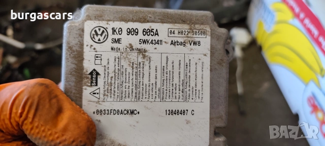 Централа Airbag 1K0 909 605A VW Golf 5 1.9-105к.с. BKC, снимка 2 - Части - 54439831