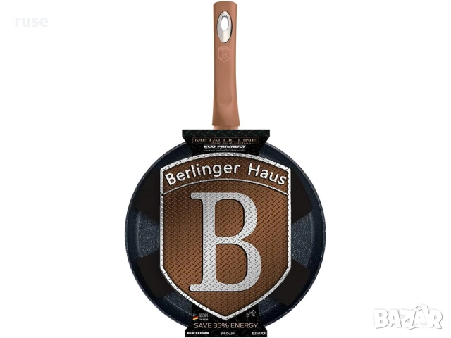 НОВИ! Тиган за сотиране 26см Berlinger Haus индукция асиметричен тиган , снимка 4 - Съдове за готвене - 53988223
