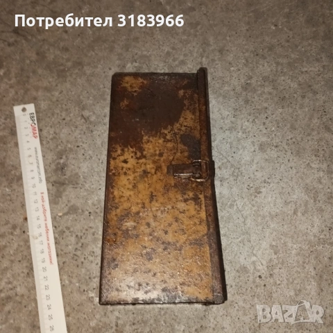 метална кутия с капак и ключалка, снимка 9 - Антикварни и старинни предмети - 54306536