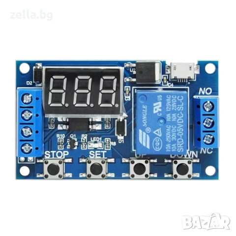 Програмируем релеен таймерен модул с дисплей 6-30V | 0.1s–999min | 4 режима P1-P4 Arduino DIY 10454, снимка 16 - Друга електроника - 54703362