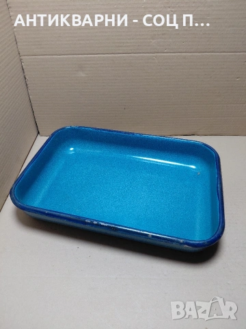 Соц Стара Емалйрана Тава. НОМЕР 218., снимка 2 - Антикварни и старинни предмети - 54347573