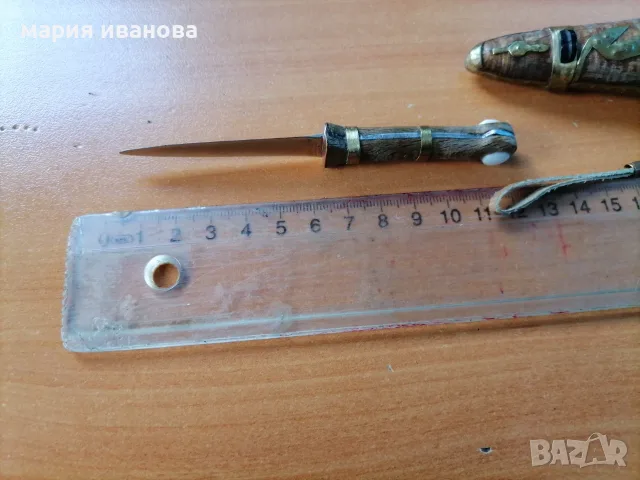 Стара кама с нова кания с украса от камъни скарабей , снимка 4 - Антикварни и старинни предмети - 55306099