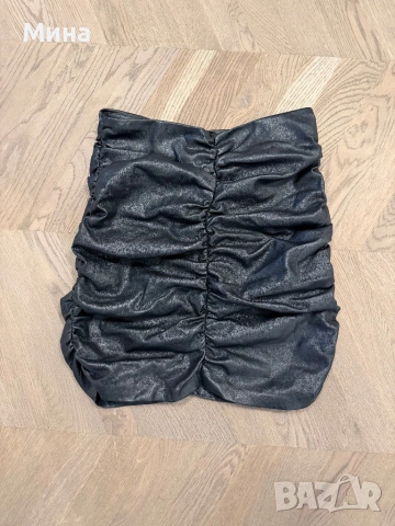 Черна кожена пола Zara, снимка 4 - Поли - 54391714