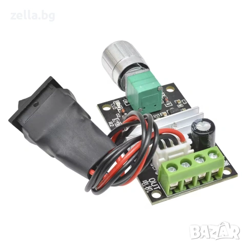 PWM DC контролер за мотор 6V 12V 24V 3A – Регулатор на скоростта с бутон за реверс 10443, снимка 15 - Друга електроника - 54703125