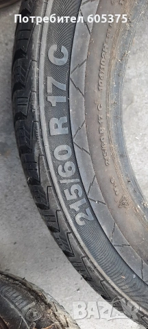 215/60 R 17 C Continental 2бр. зимни бусови гуми, снимка 2 - Гуми и джанти - 54794234