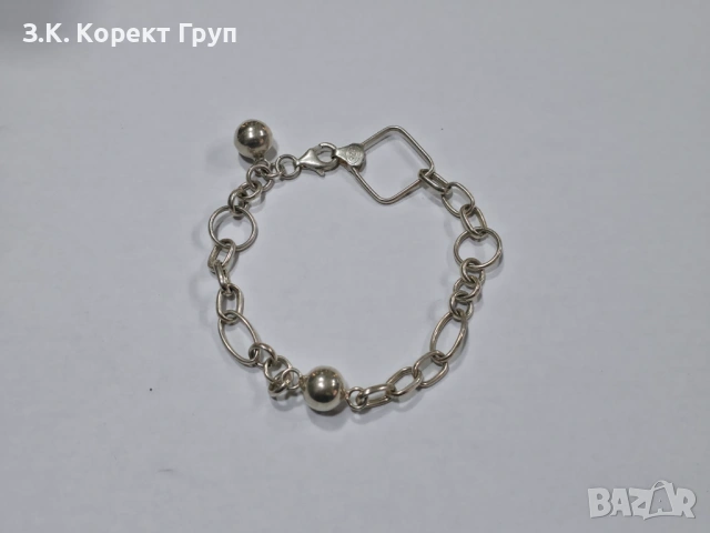 Сребърна гривна 925 / 8,52 гр., снимка 2 - Гривни - 54384795