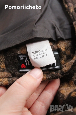 Елегантна дамска пола в кафеви нюанси, зимна, снимка 3 - Поли - 54127009