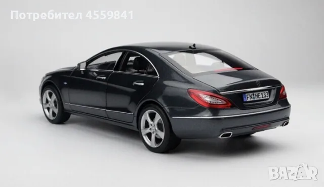 1:18 Mercedes-Benz CLS 350 Norev Тъмно Сив с Оригинална Кутия, снимка 2 - Колекции - 55464612