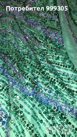 Официална дълга тюркоазена рокля – нова, снимка 8 - Рокли - 54365007