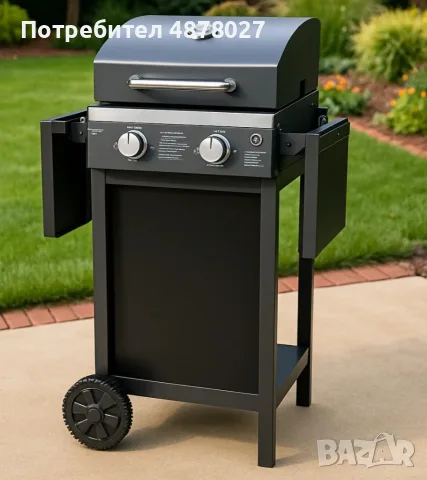 Газово барбекю Muhler с 2 горелки, 2x2.8kW, снимка 5 - Барбекюта - 55572972