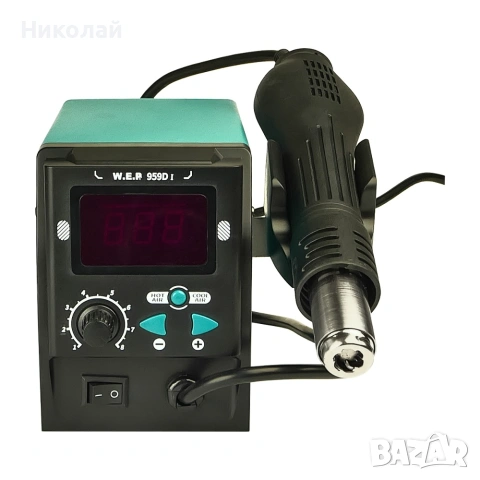 Станция за запояване WEP 959D-I горещ въздух, дигитален дисплей, 700W, 100°C – 500°C